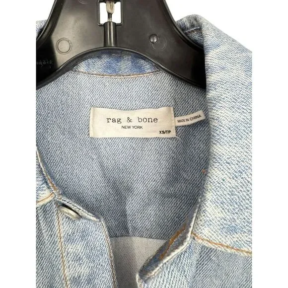 rag & bone Light Blue Denim Mini Dress - Picture 5 of 9